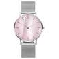 Montres pour femmes tendance de luxe à quartz en alliage pour femme, bracelet en maille métallique, montre simple pour femme, horloge féminine, montre femme