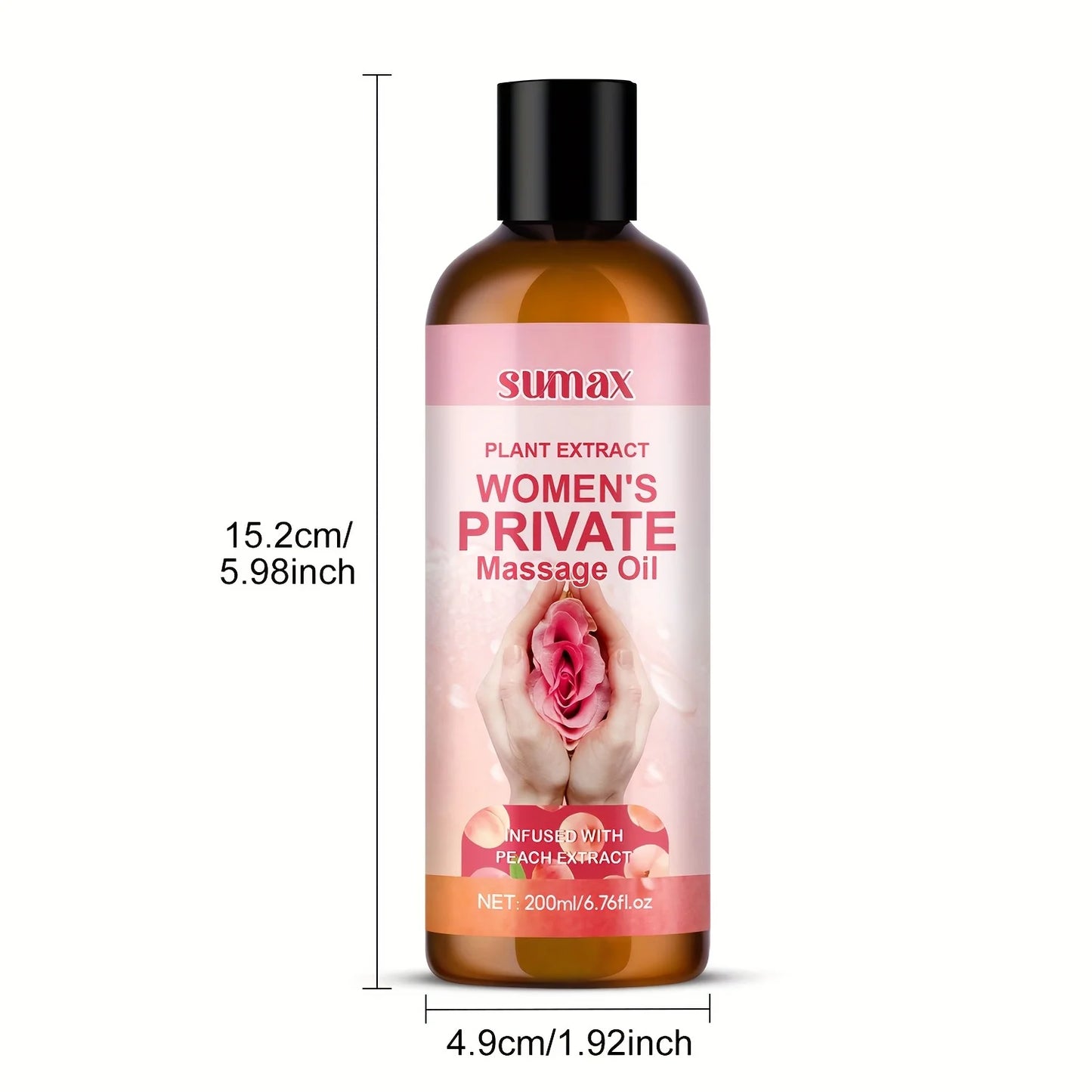 Huile de massage intime pour femmes, parfum pêche, fragrance longue durée, hydratation profonde, formule douce, convient à tous les types de peau