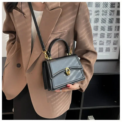 Sac à bandoulière en cuir PU pour femmes, sac à main, sac bandoulière tendance, sac vintage porté sous le bras, cartable carré