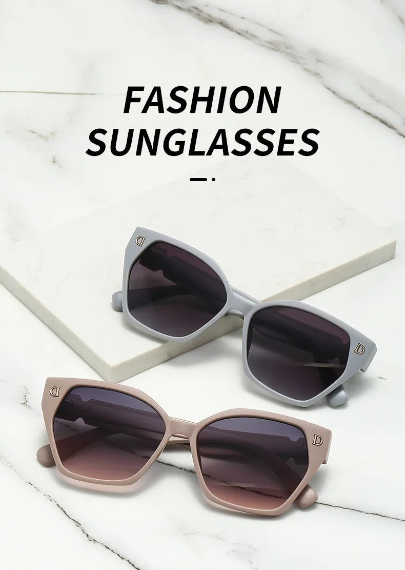 Nouvelle marque de mode de luxe lunettes de soleil pour femmes et hommes, élégantes lunettes œil-de-chat glamour pour femmes, lunettes de soleil tendance pour femmes, lunettes glamour.