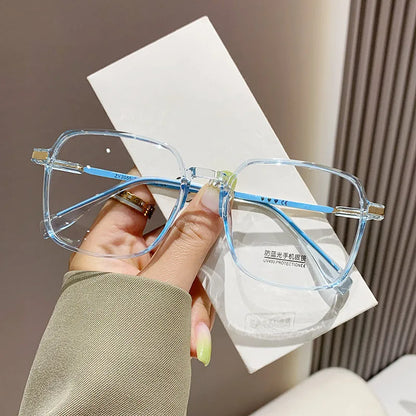 Lunettes de lecture tendance et à la mode pour femmes, anti-lumière bleue, pour la presbytie, lunettes haute définition unisexes avec monture transparente