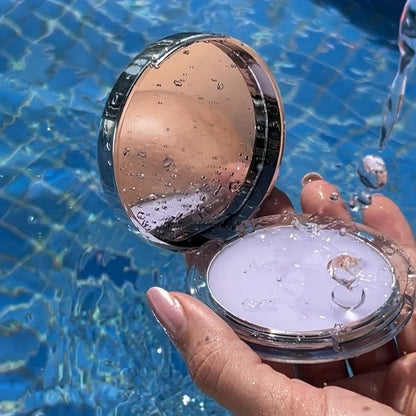 1PC Bonbon Bella Violet Crème à Poudre Respectueuse de la Peau Aspect Naturel du Visage Longue Tenue Contrôle du Sébum Poudre de Contouring Cosmétique