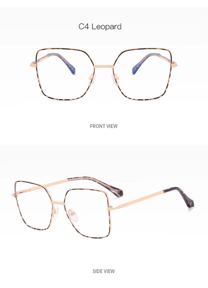 JMISUS Fashion Femme Lunettes optiques carrées avec verres correcteurs anti-lumière bleue photochromiques gris en forme de papillon, lunettes de vue sur ordonnance