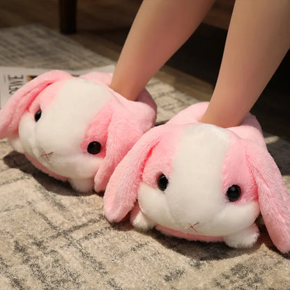 Pantoufles hamster câlines et mignonnes pour femmes, hiver automne, en peluche chaude, chaussures nuage pour chambre, pantoufles familiales pour femme, pantoufles animaux kawaii