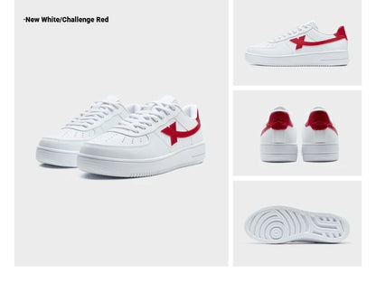 Baskets blanches Xtep pour femmes, printemps 2026, chaussures de couple polyvalentes, tendance et décontractées, à semelle épaisse rehaussante, chaussures de sport pour femmes 874118319851