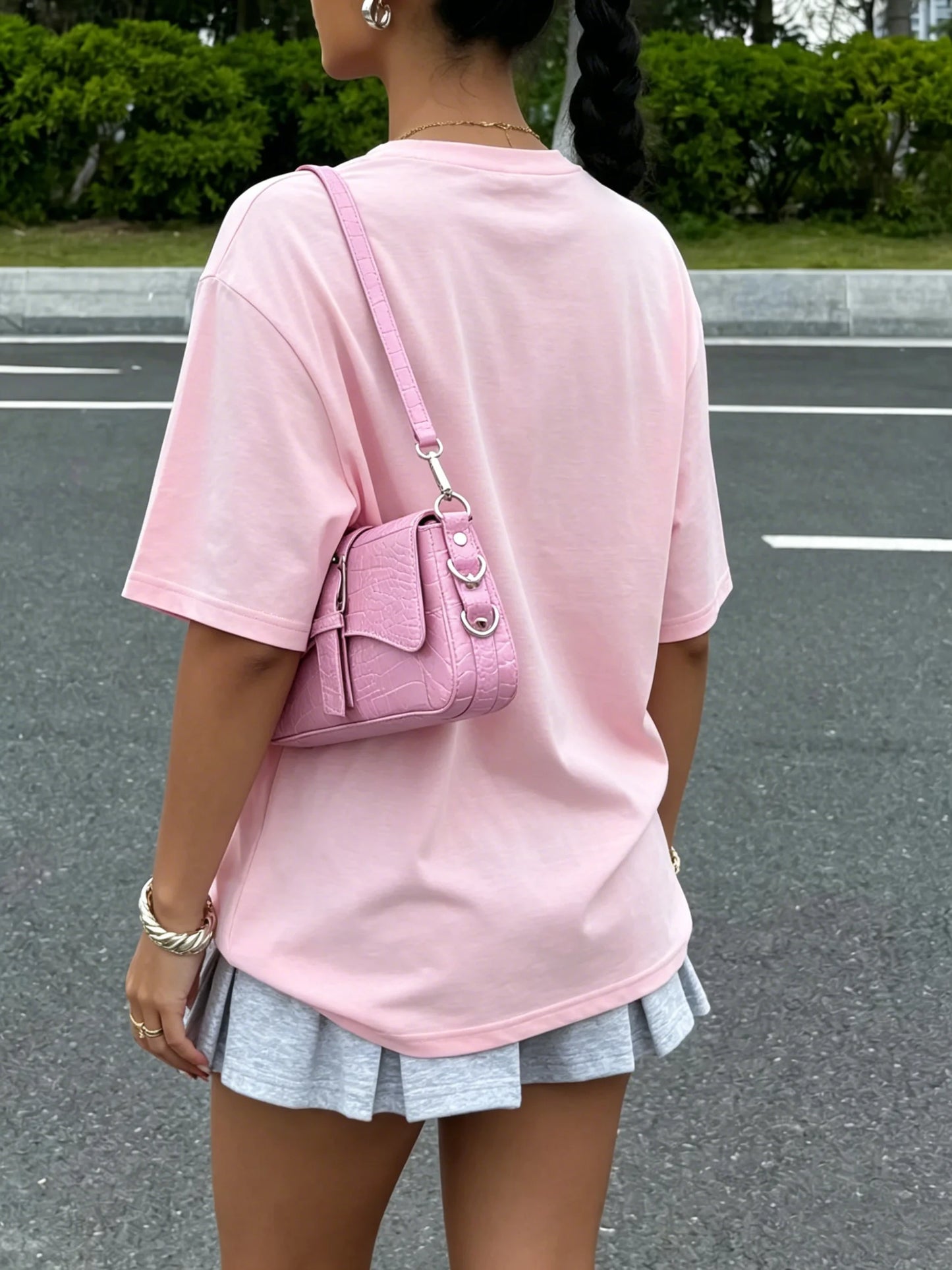 T-shirt femme Y2K 100 % coton, t-shirt décontracté de couleur unie, col rond, hauts d’été pour femmes, mode oversize, sportswear féminin tendance.