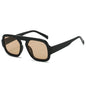 JNPCXI Lunettes de soleil carrées rétro pour femmes, design de marque tendance, verres dégradés UV400, lunettes de soleil punk pour hommes