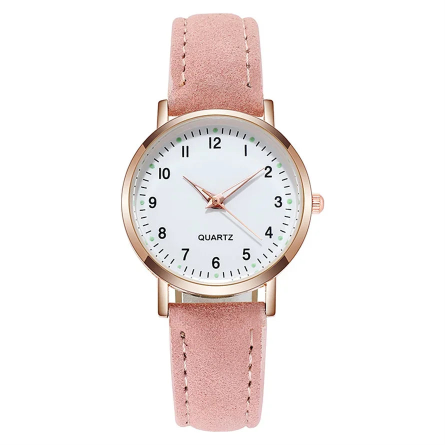 Montres-bracelets pour femmes Montre Femme Montres pour femmes Bracelet en cuir lumineux Montre simple Montre élégante à la mode Montre à quartz Reloj Mujer