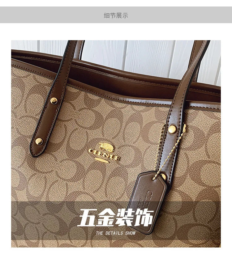Sac à main de luxe pour femme de créateur à une épaule, imprimé vintage mode parisienne, grand sac fourre-tout portable à grande capacité, pochette, sac à main.