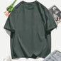 T-shirt femme Y2K 100 % coton, t-shirt décontracté de couleur unie, col rond, hauts d’été pour femmes, mode oversize, sportswear féminin tendance.