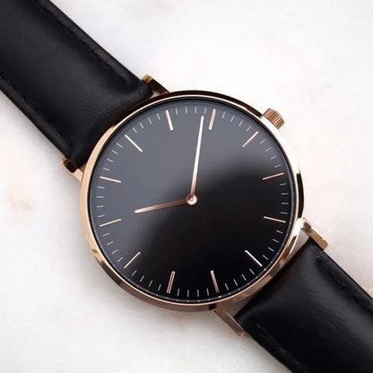 Montre élégante pour femme, simple, nouvelle collection 2023, rose et blanc, bracelet en cuir, montre-bracelet pour femme avec robe, montre féminine décontractée, idée cadeau tendance, Montre Femme