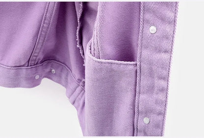 Veste en jean classique pour femmes Jeans 2023 vestes en jean boyfriend pour femmes manteau oversize ample veste femme violet blanc jaune femme