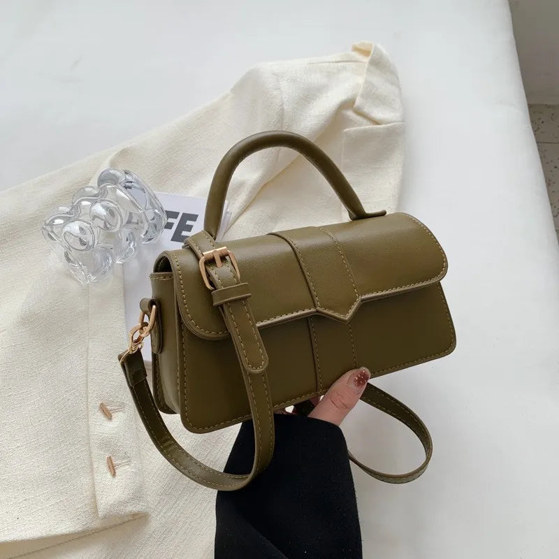 Sac à bandoulière en cuir PU pour femmes, sac à main, sac bandoulière tendance, sac vintage porté sous le bras, cartable carré