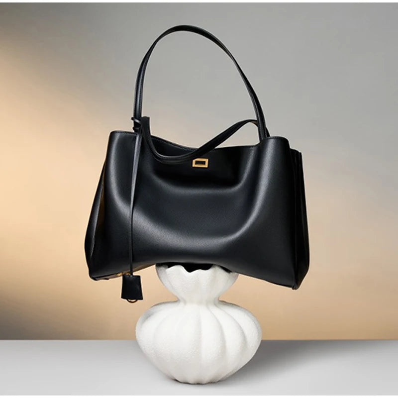 Sac à bandoulière pour femme de luxe en cuir véritable, grand sac à capacité élevée avec ailes, sac à main, sac décontracté pour fête et voyage, sacs à main Y2K, sac fourre-tout rétro
