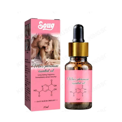 Huile de parfum longue durée infusée de phéromones - Essence corporelle à l’arôme frais pour attirer les femmes et renforcer naturellement l’attrait personnel.