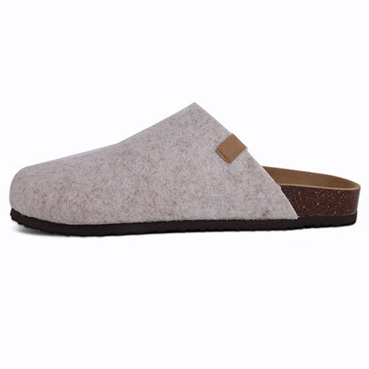 Mules en daim pour femmes Comwarm Fashion, pantoufles, sabots pour hommes, sandales à semelle intérieure en liège avec soutien de la voûte plantaire, claquettes d’extérieur pour la plage, chaussures d’intérieur