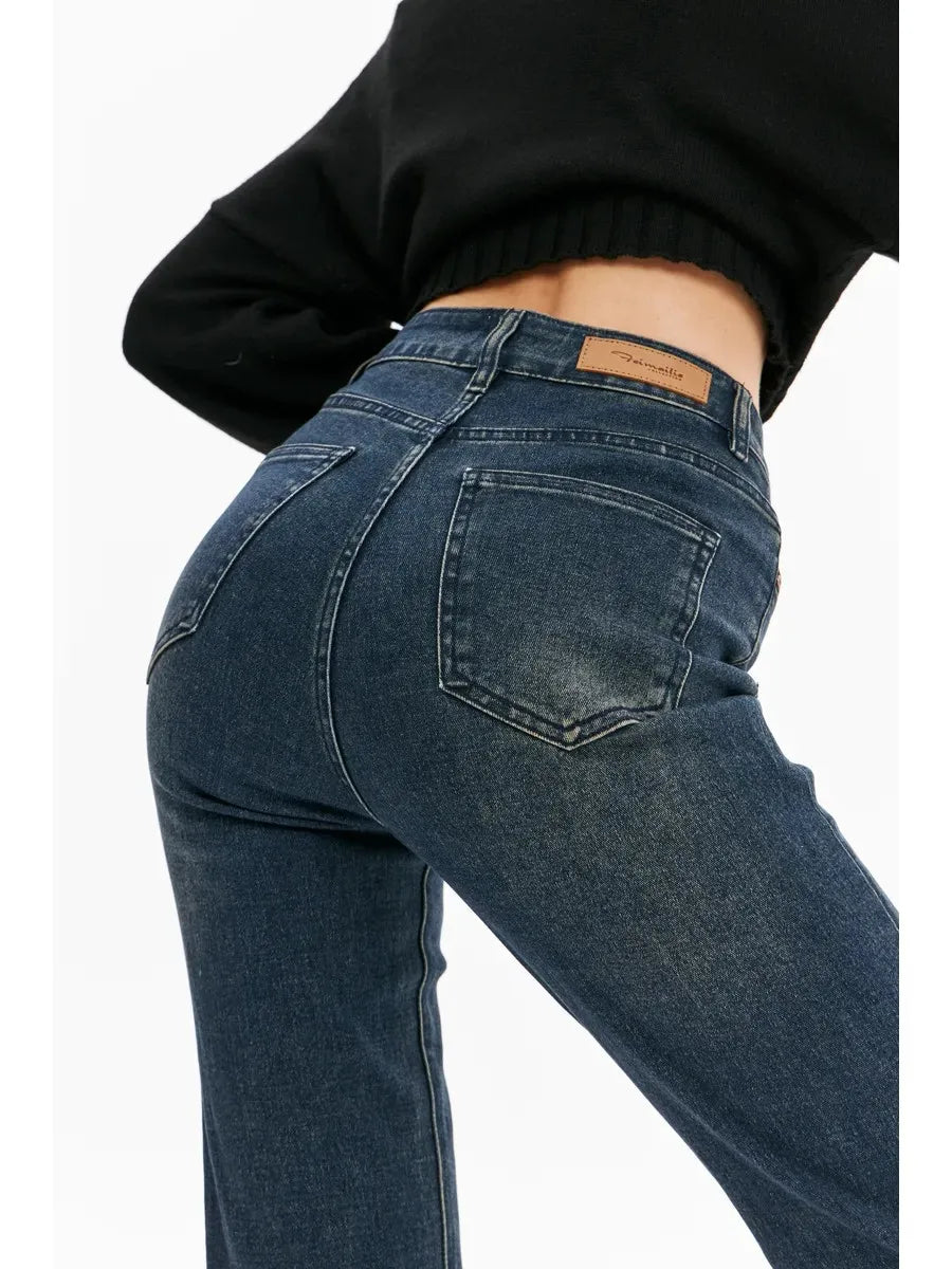 Jeans femme 2025 amples à taille haute, pantalon droit de style européen et américain