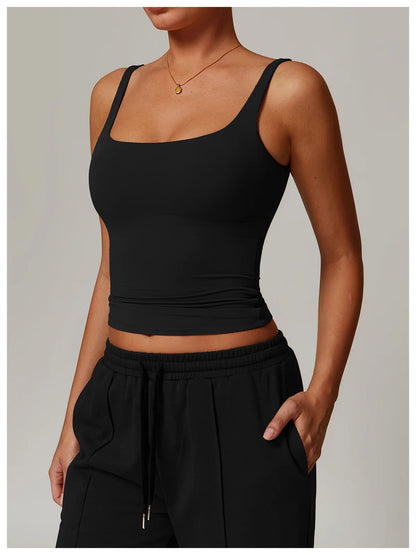 Brassière de sport respirante haut de fitness anti-transpiration pour femmes brassière de yoga haut court anti-chocs push-up brassière de sport haute résistance haut d’entraînement pour salle de sport