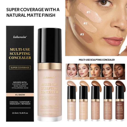 Fond de teint correcteur couvrance longue durée au fini mat, crème multi-usage sans huile pour illuminer et retoucher, produits de maquillage pour le visage pour femmes